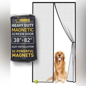 Amazon Heavy Duty Magnetic Screen Door - Black